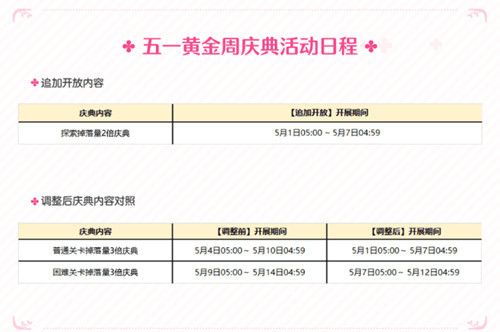 公主连结五一黄金周庆典活动