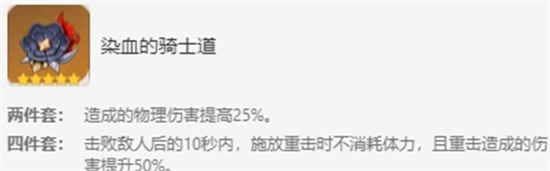 原神染血的骑士道圣遗物详细介绍-原神染血的骑士道圣遗物怎么样